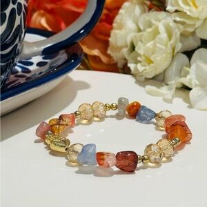 Vibrant Multicolor Gemstone Bracelet with Delicate Design